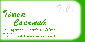 timea csermak business card